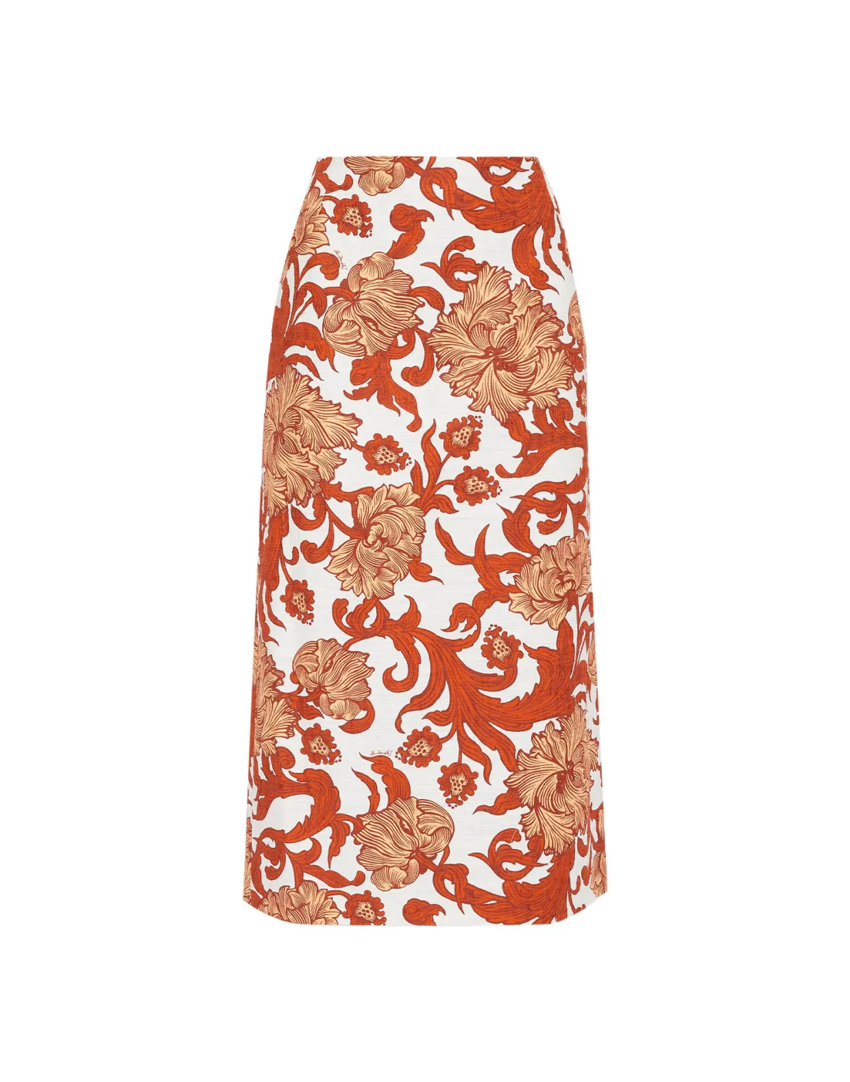 Pencil SkirtReef White in Shot Cotton