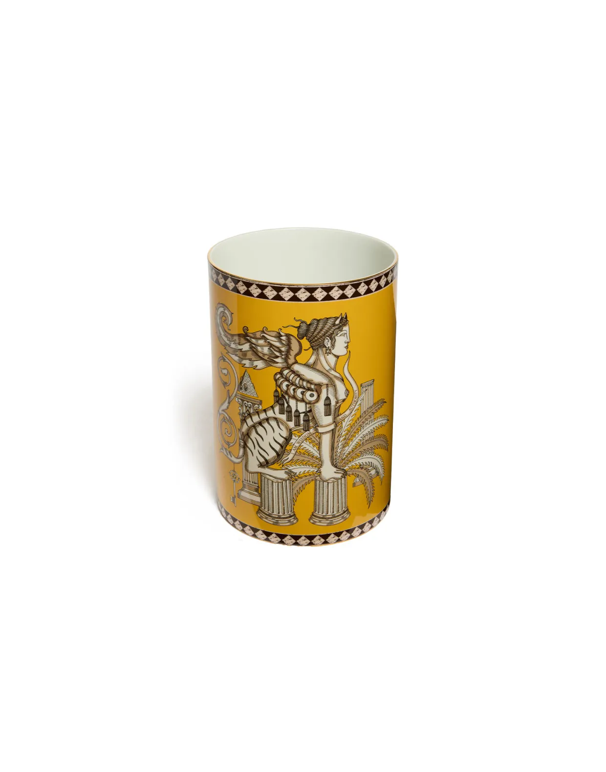 Pillar VaseThe Sphynx Saffron in Porcelain