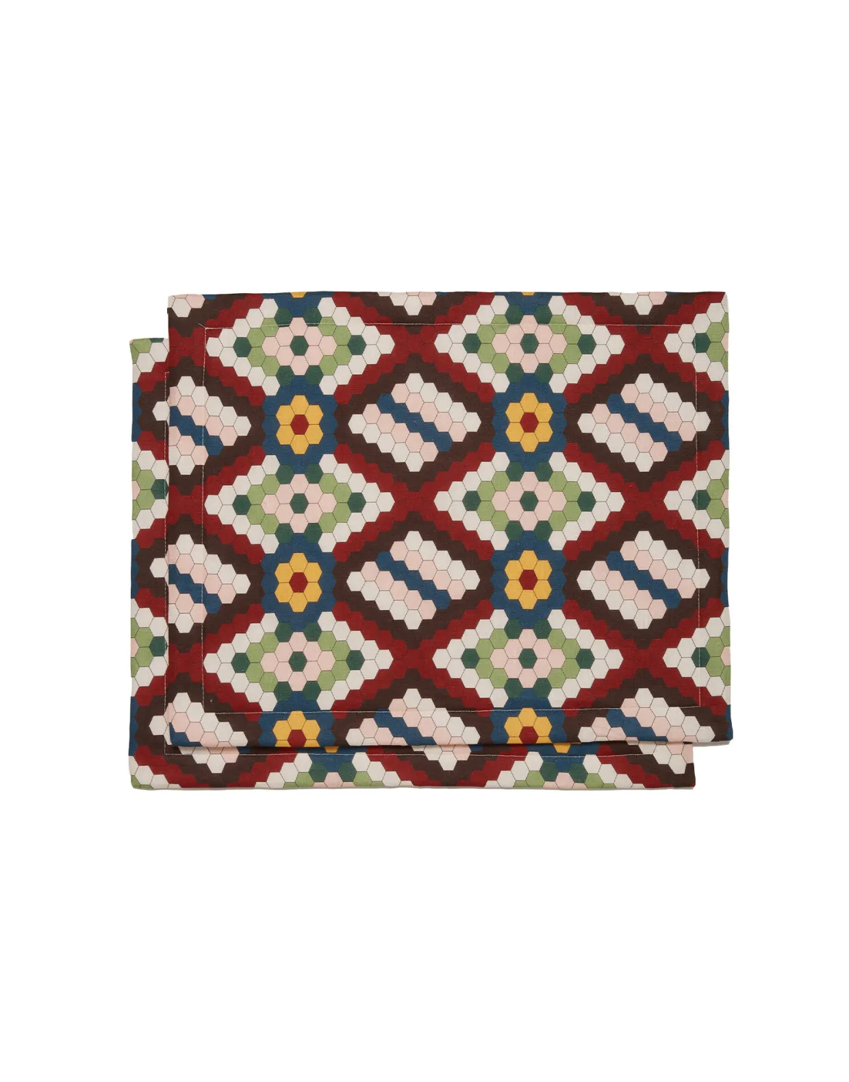 Placemat Set Of 2Honeycomb Tiles in Linen