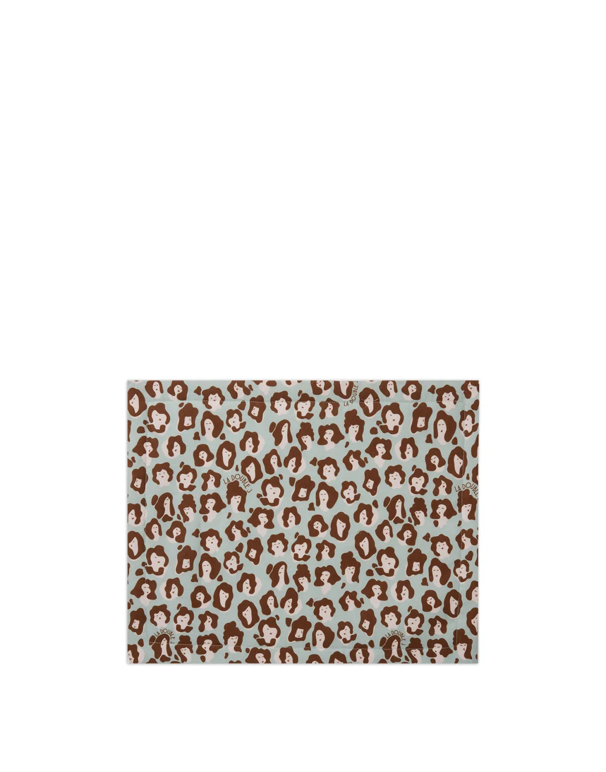 Placemat Set Of 2Lady Leopard Acqua in Linen