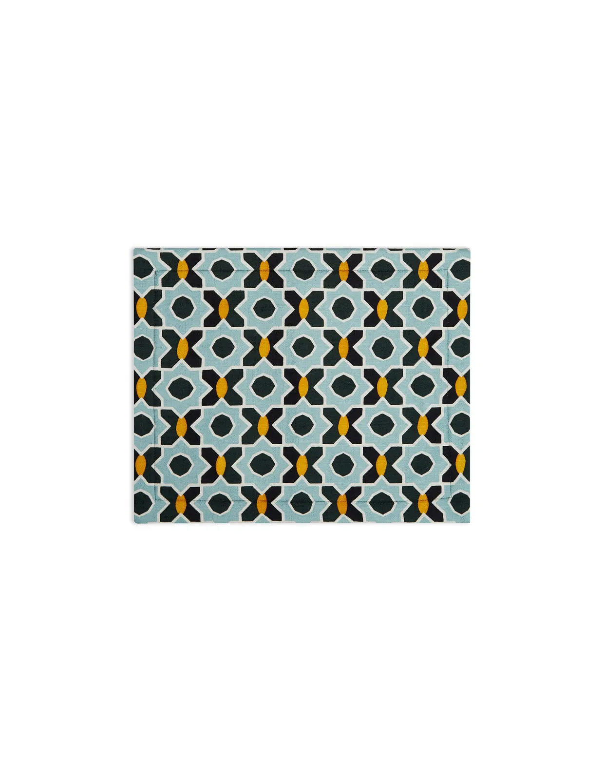 Placemat Set Of 2Plaza Small Light Blue in Shot Cotton
