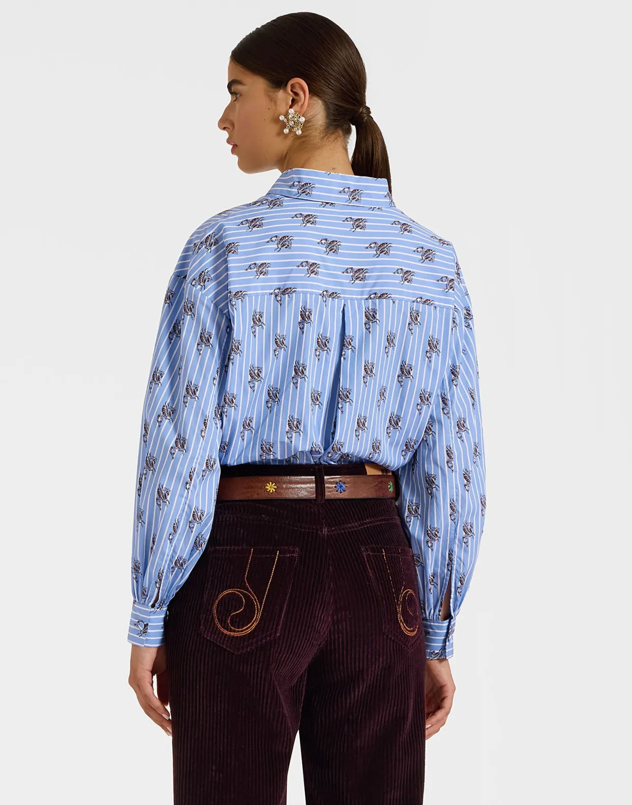 Poet ShirtGryphos Light Blue in Cotton Poplin