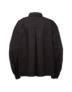 Poet ShirtSolid Black in Cotton Poplin
