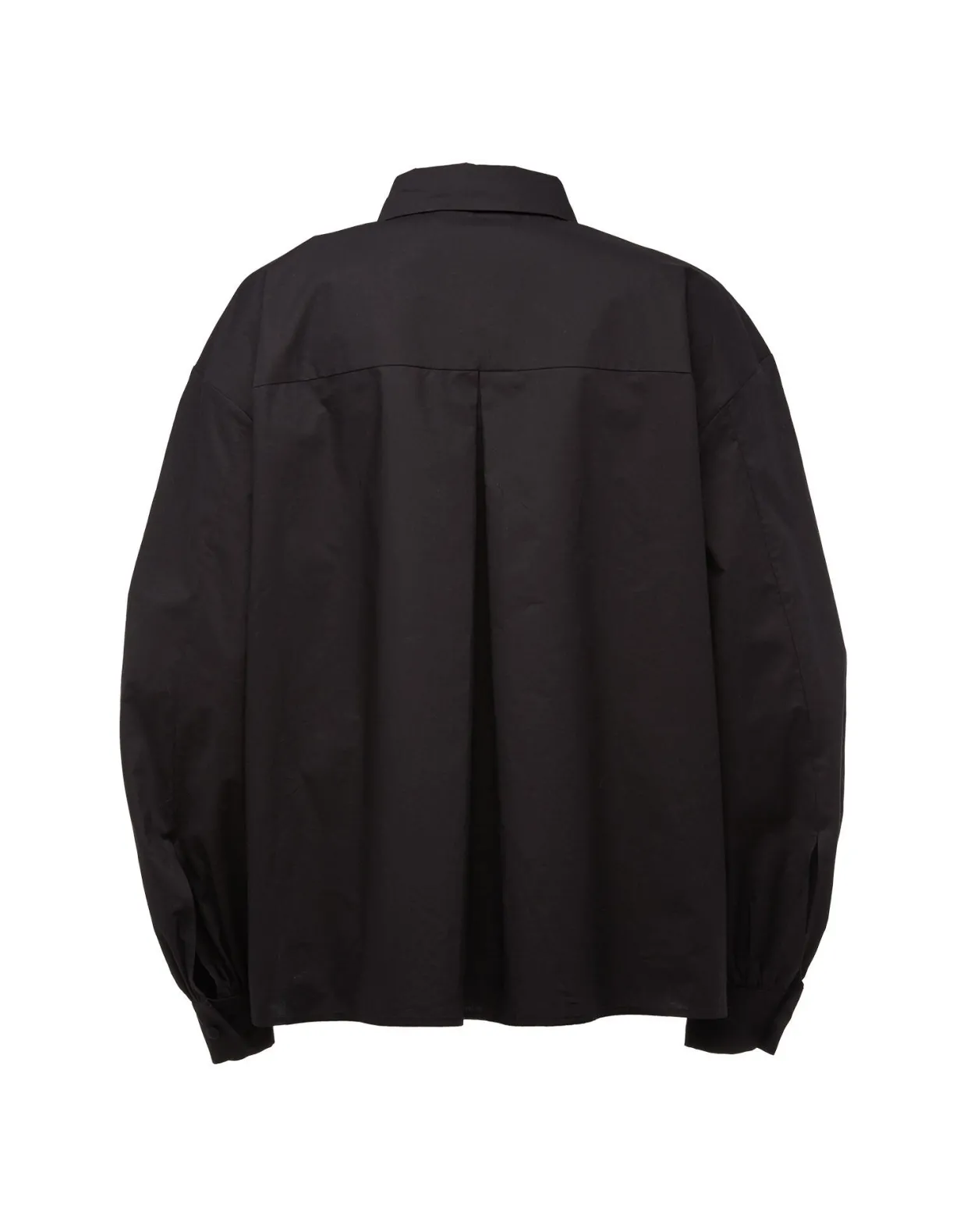 Poet ShirtSolid Black in Cotton Poplin
