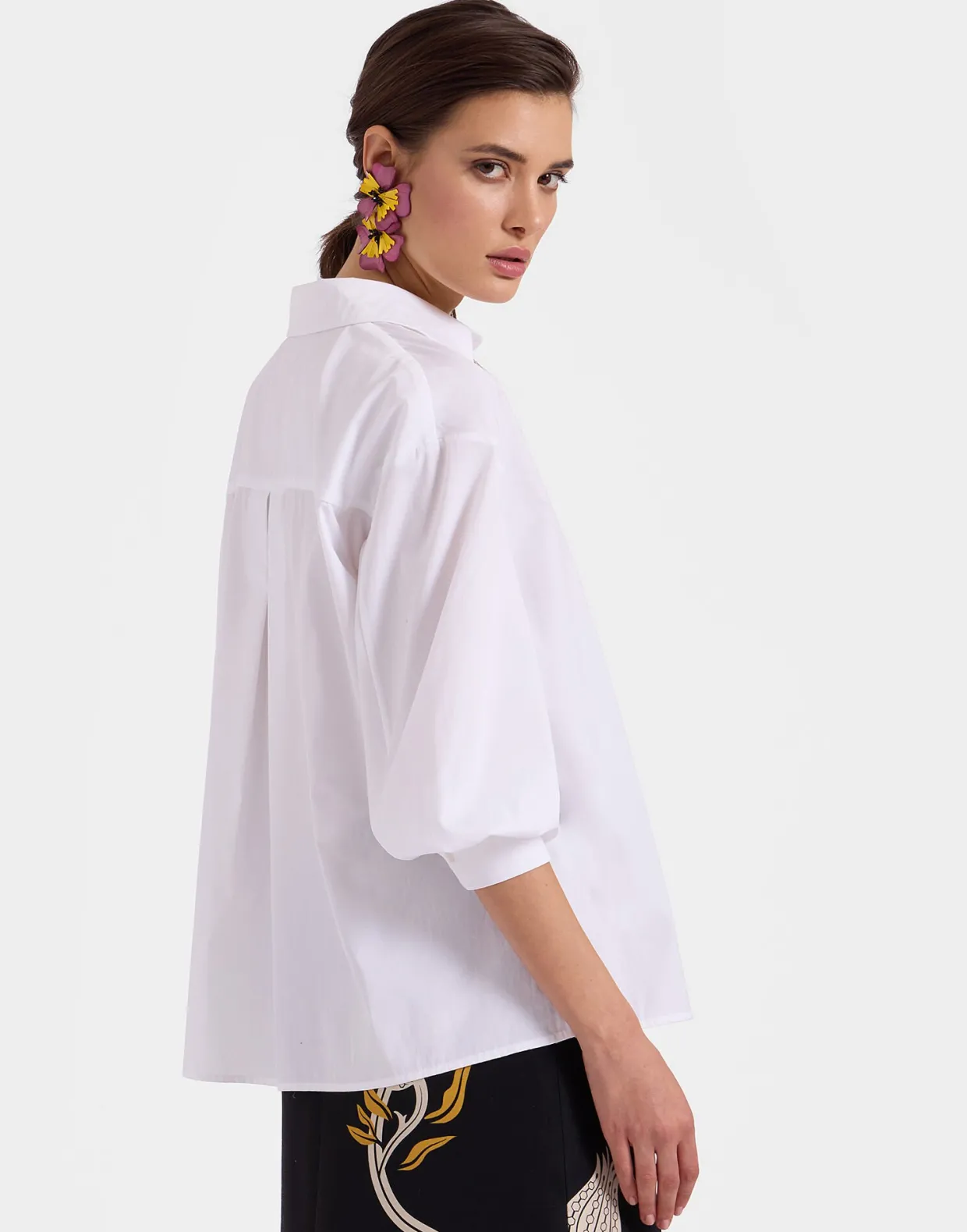 Poet ShirtSolid White in Tailor Poplin