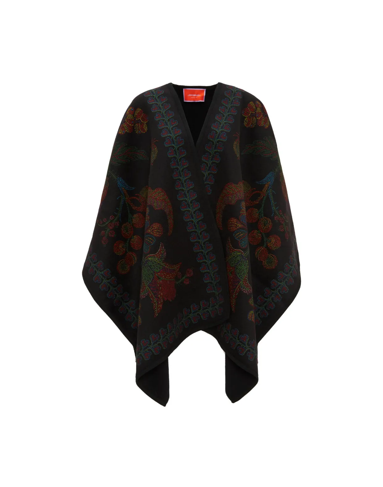 PonchoGrenadilla Placée Black in Baize Wool