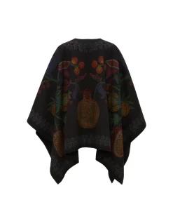 PonchoGrenadilla Placée Black in Baize Wool