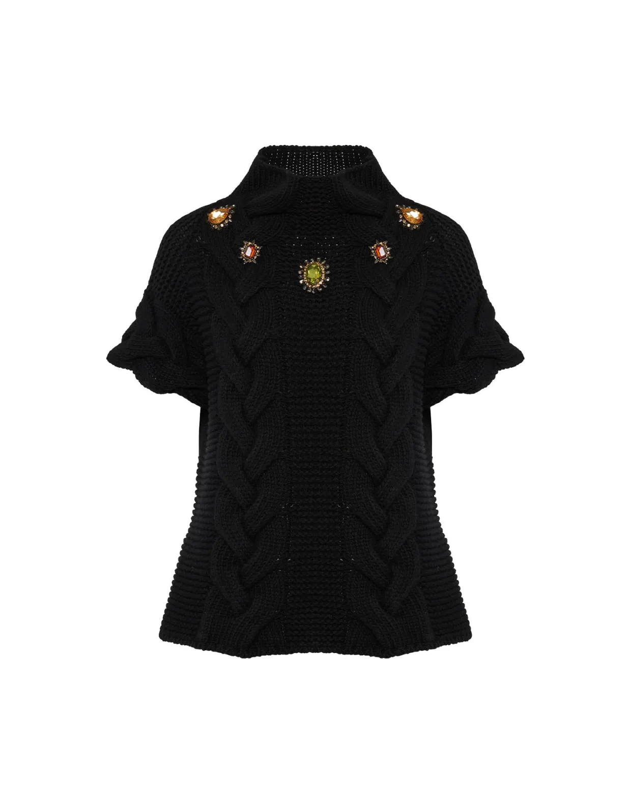 Portrait TopSolid Black in Chunky Wool