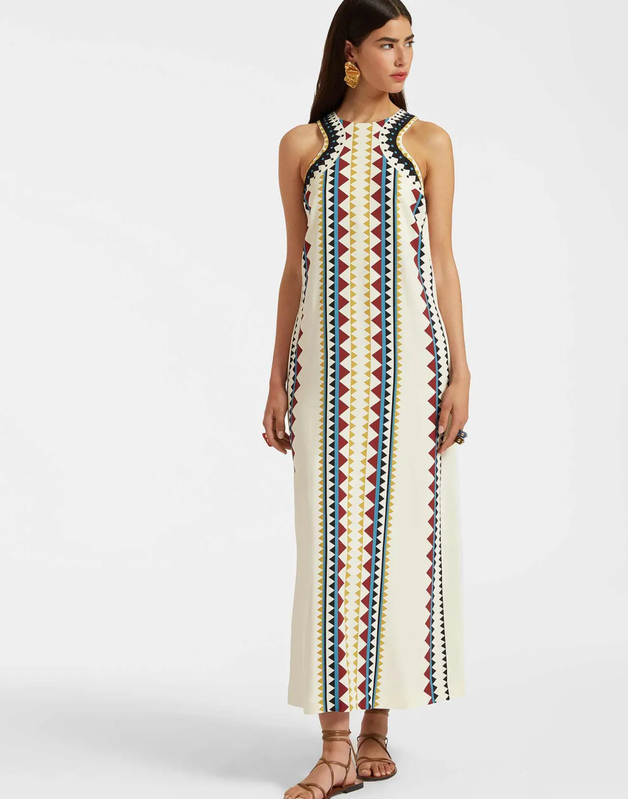 Racer DressDoric Placée Cream in Envers Satin