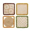 Raffia Coaster Set Of 4Mixed in Iraca