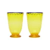 Rainbow Glasses Set Of 2Yellow in Glass