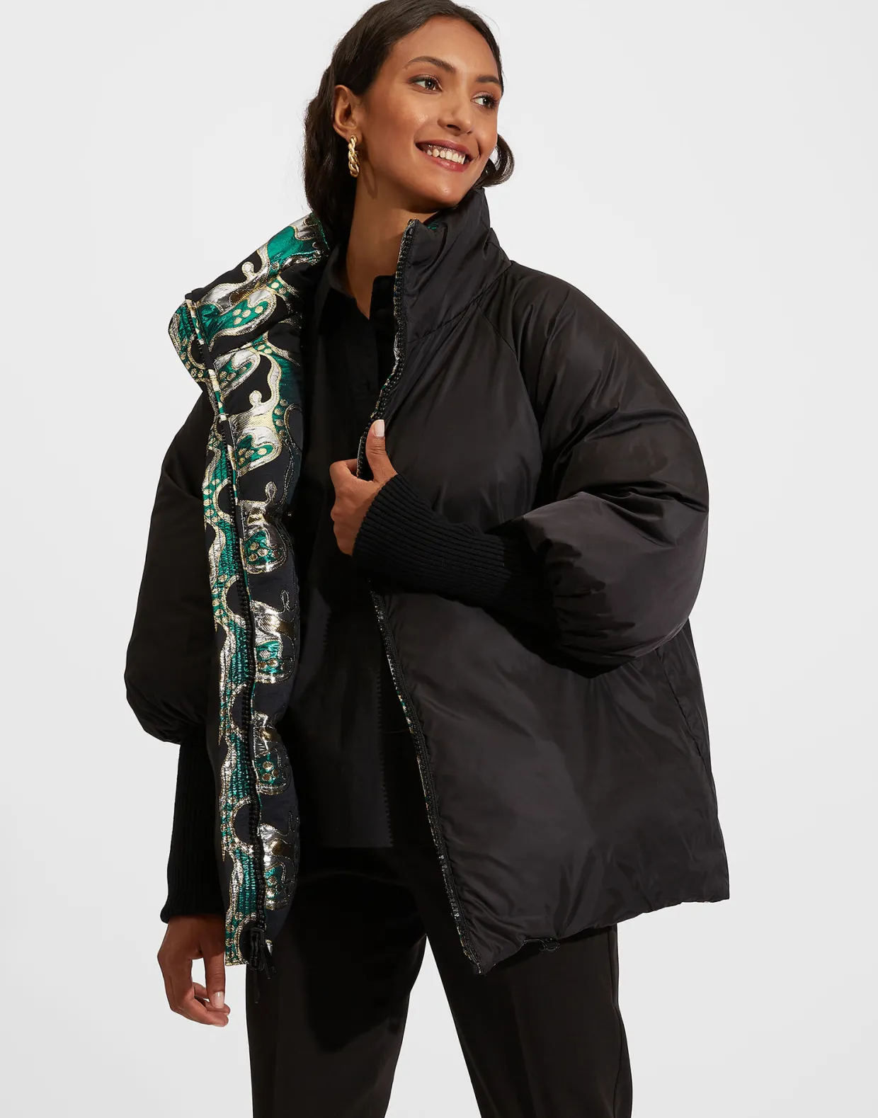Reversible St. Moritz JacketSpritz Verde in Jacquard