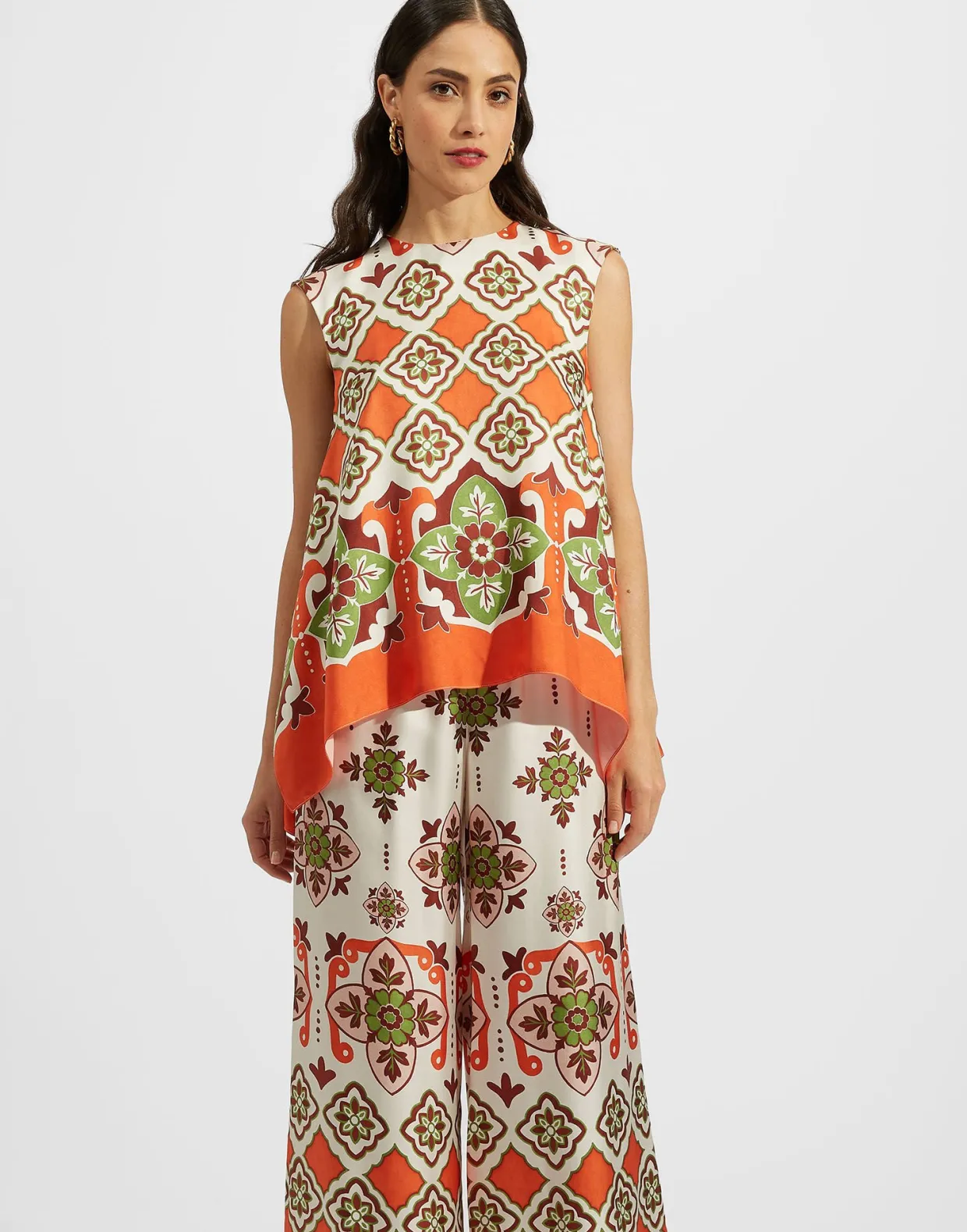 San Carlo TopPartenope Placée in Twill Silk