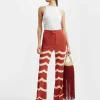 Saturday Night PantsFans Plac&eacute;e Red in Envers Satin