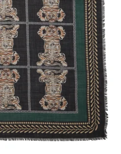 Shawl (135x135)Tiger Tiles in Twill Silk