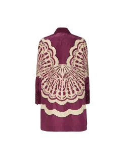 Short Artemis DressFans Placée Purple in Faille