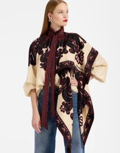 Silk FoulardCorsini Placée Cream in Silk Wool
