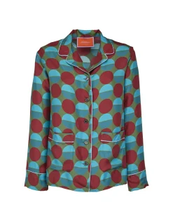 Silk PajamaSfere Grandi Verde in Twill Silk