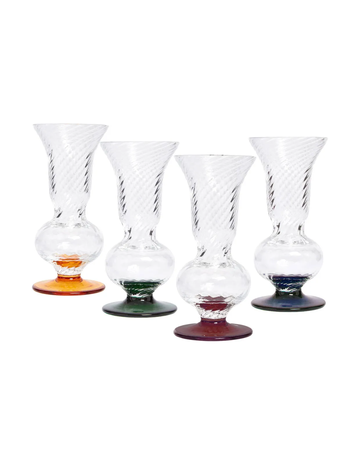 Sippers Set Of 4Rainbow Mix in Murano Glass