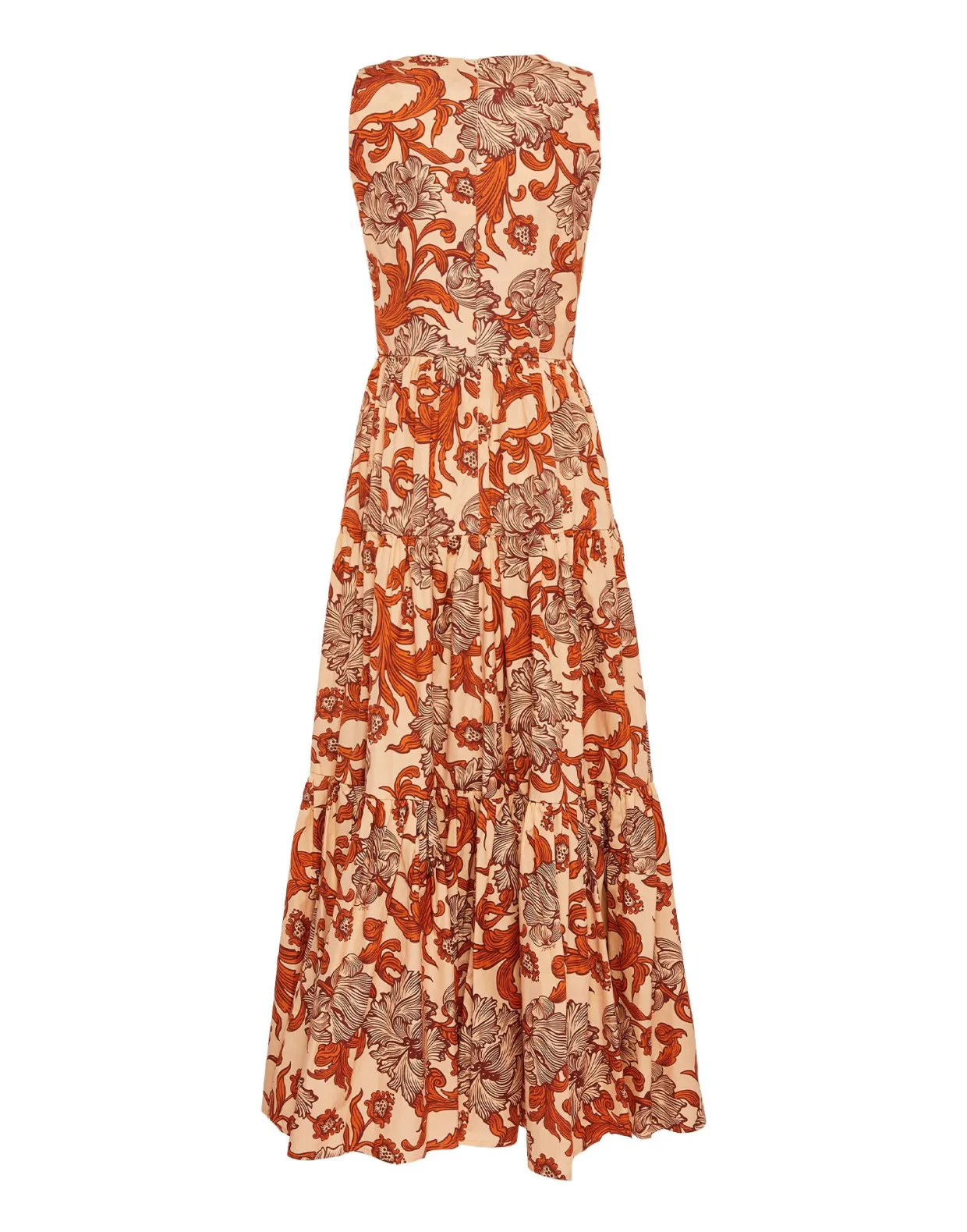 Sleeveless Big Dress V-NeckReef Pale Pink in Summer Poplin