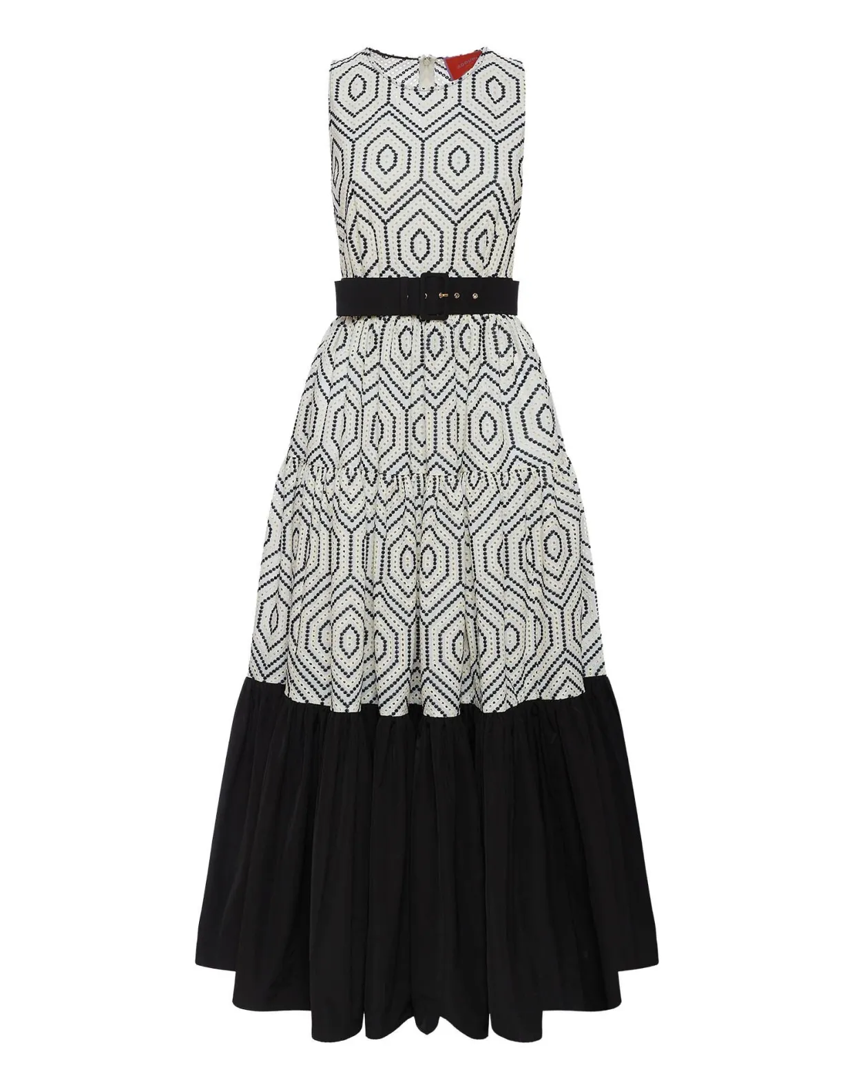 Sleeveless Big DressSolid Ivory in Cotton Sangallo