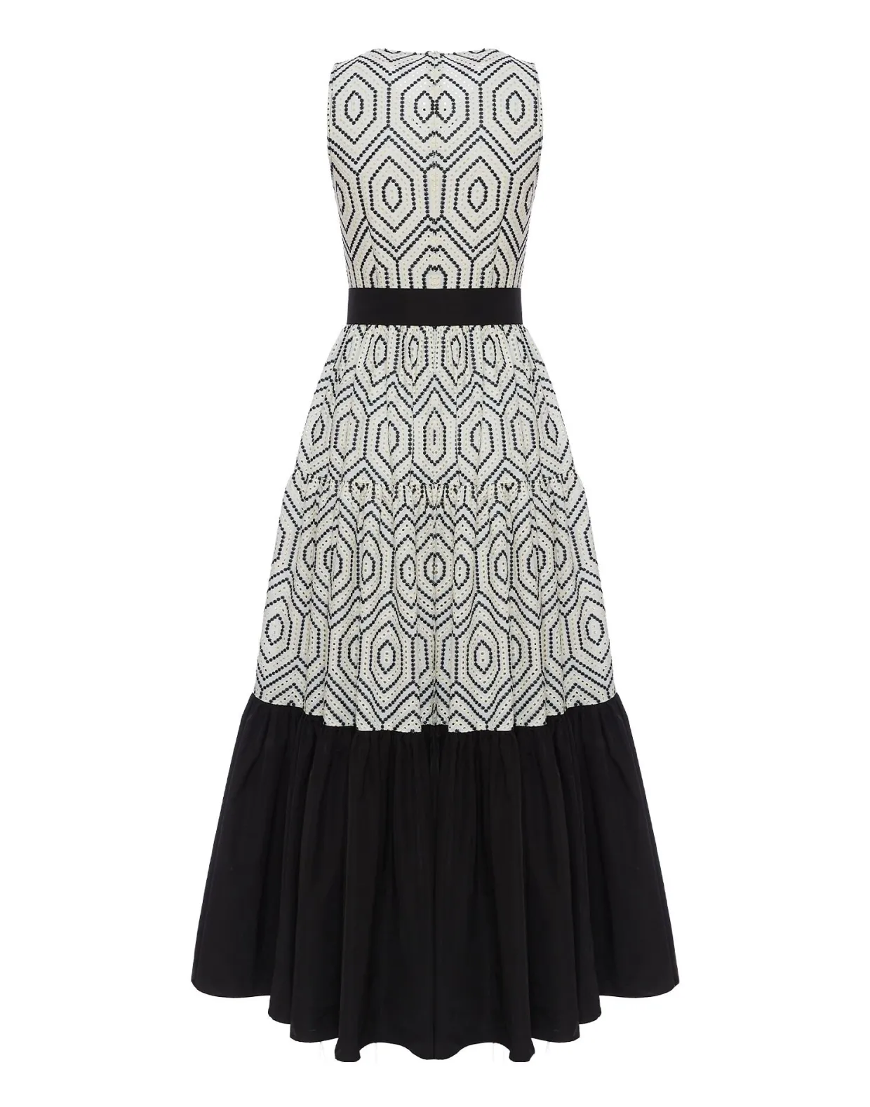 Sleeveless Big DressSolid Ivory in Cotton Sangallo