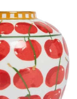 Small Bubble VaseCherries Ivory in Porcelain