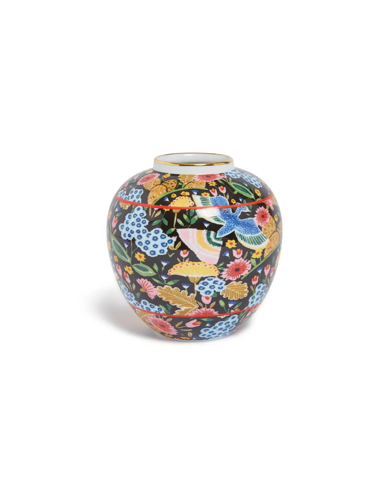 Small Bubble VaseColombo Black in Porcelain