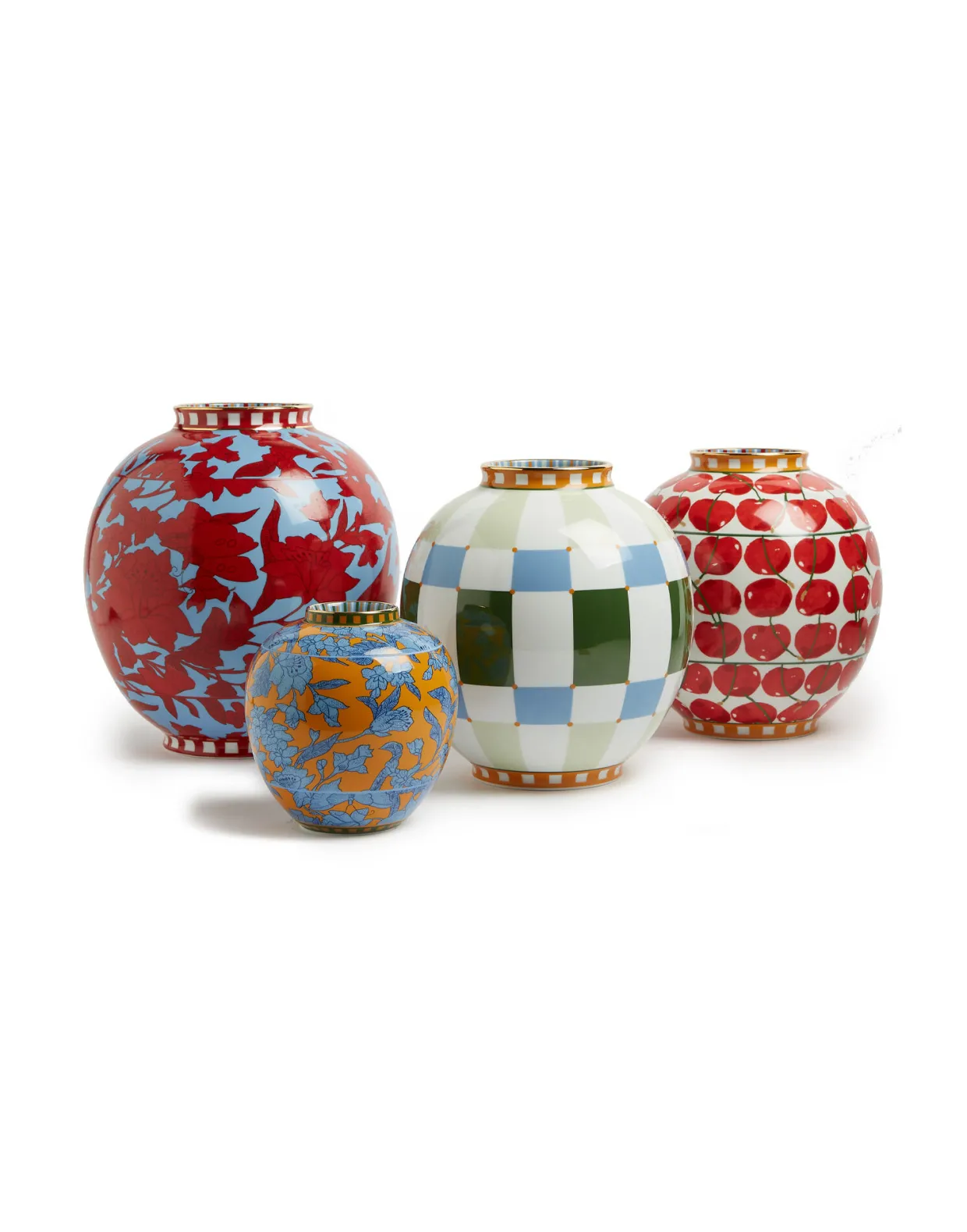 Small Bubble VaseLilium Zafferano in Porcelain