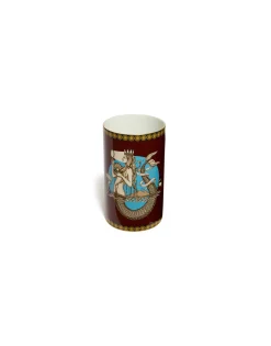 Small Pillar VaseThe Mermaid Bordeaux in Porcelain