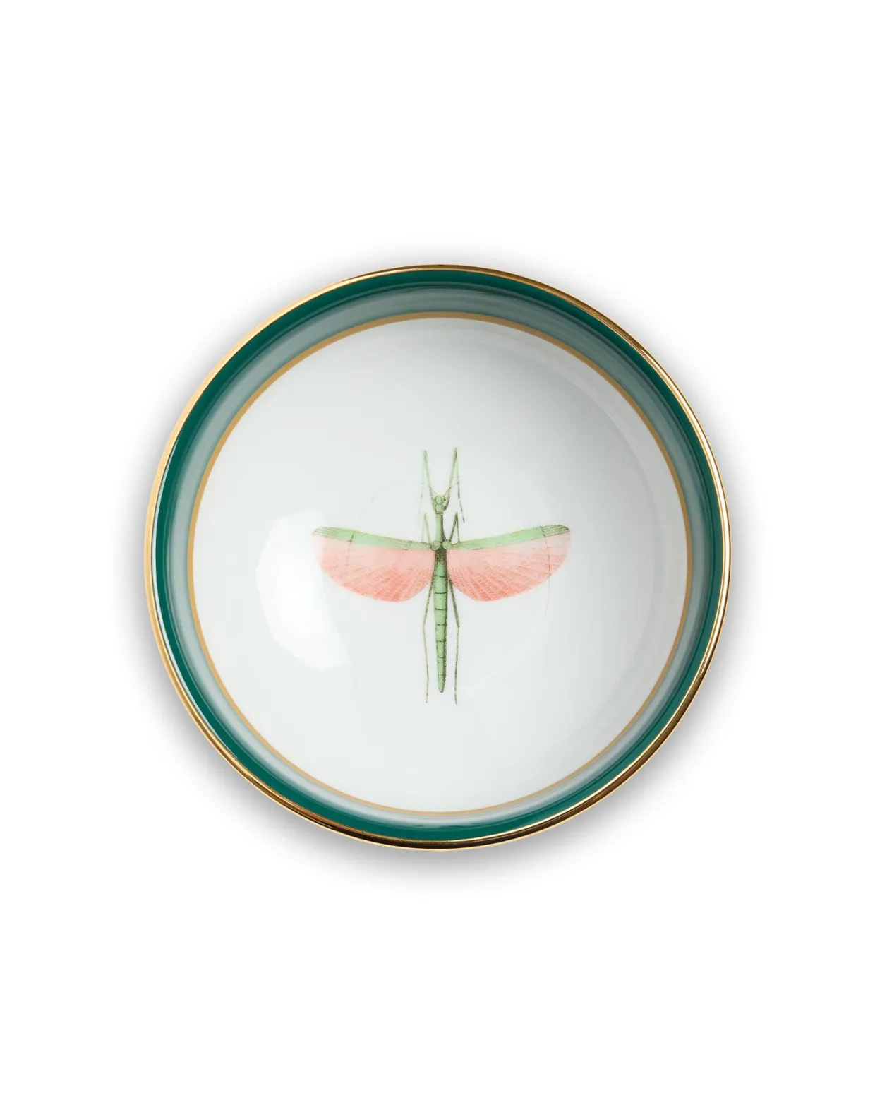 Snack Bowl Set Of 2Libellula Green in Porcelain