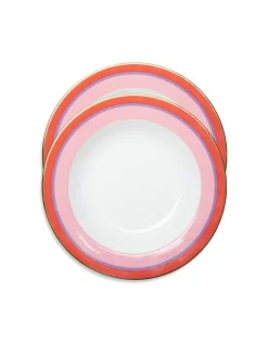 Soup Plates Set Of 2Rainbow Rose in Porcelain