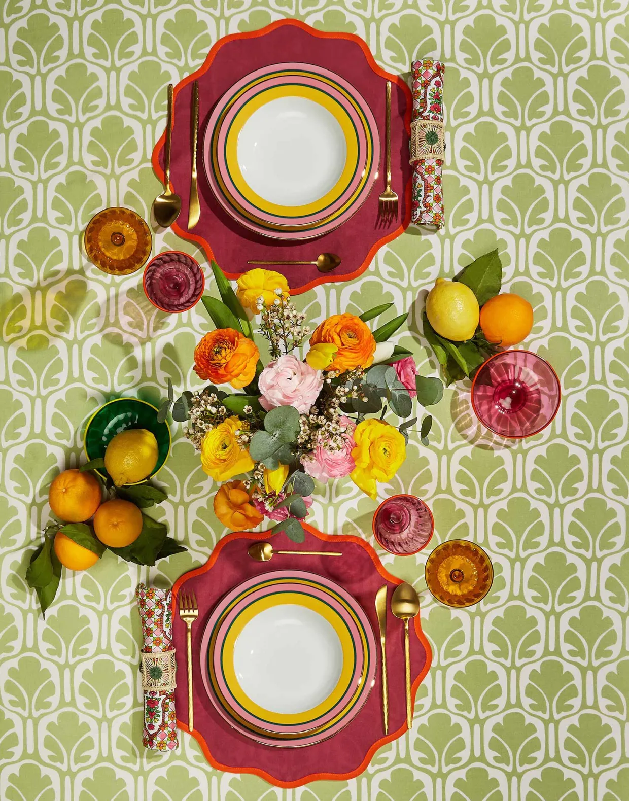 Soup Plates Set Of 2Rainbow Yellow in Porcelain