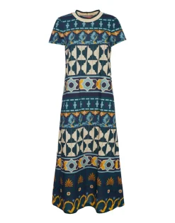 Sporty Swing DressCasareale Barré Placèe Emerald in Cotton Jersey