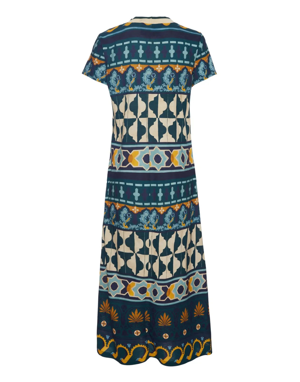 Sporty Swing DressCasareale Barré Placèe Emerald in Cotton Jersey