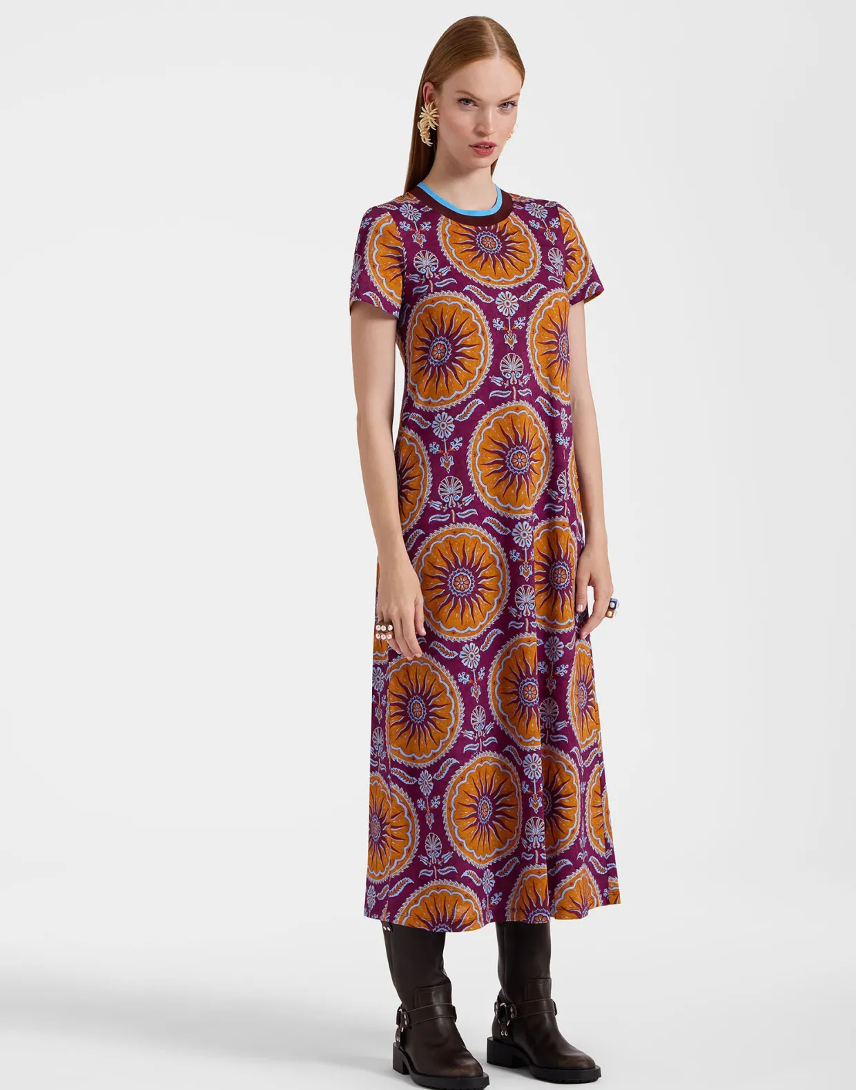 Sporty Swing DressSovereign Purple in Cotton Jersey
