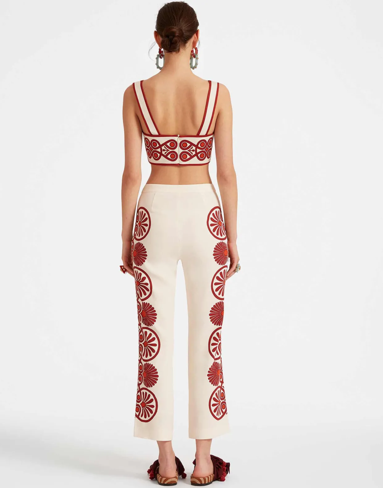 Stretch PantsMedallion Placée Cream in Envers Satin