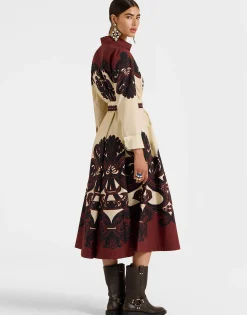Sundowner DressCorsini Plac&eacute;e Cream in Cotton Poplin