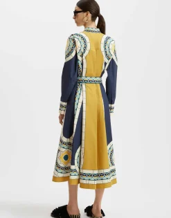 Sundowner DressMudejar Plac&eacute;e Blue in Cotton Poplin