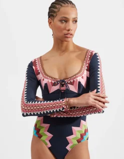 Sunset SuitSunset Navy Placée in Lycra