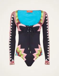 Sunset SuitSunset Navy Placée in Lycra