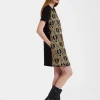 Super Mini Swing DressSolid Black in Techno Cady