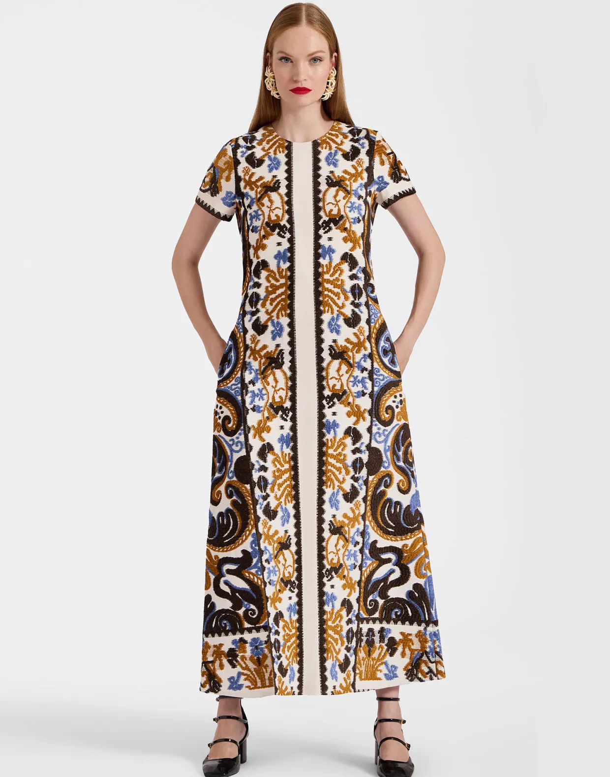 Super Swing DressCorsini Cream in Jacquard
