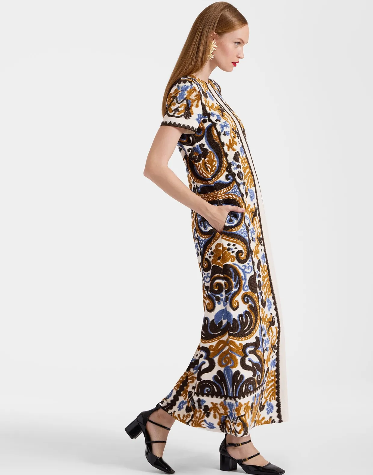 Super Swing DressCorsini Cream in Jacquard