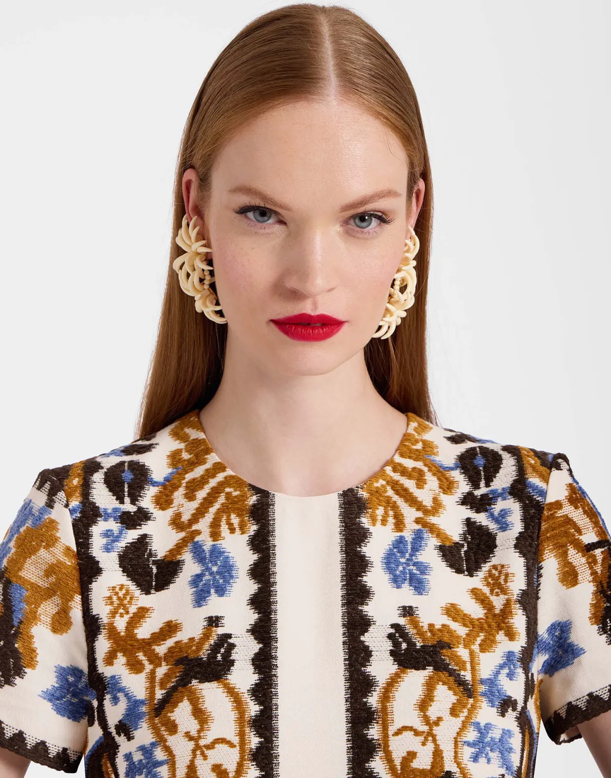 Super Swing DressCorsini Cream in Jacquard