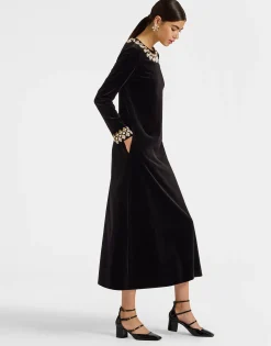 Super Swing DressSolid Black in Light Velvet