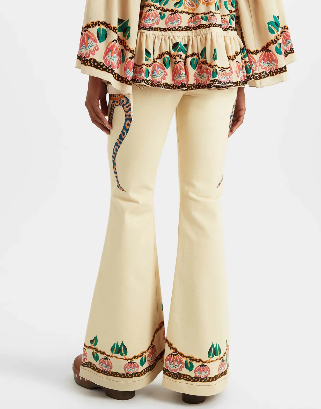 Superflare JeansEve Ecru in Denim