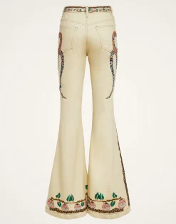 Superflare JeansEve Ecru in Denim
