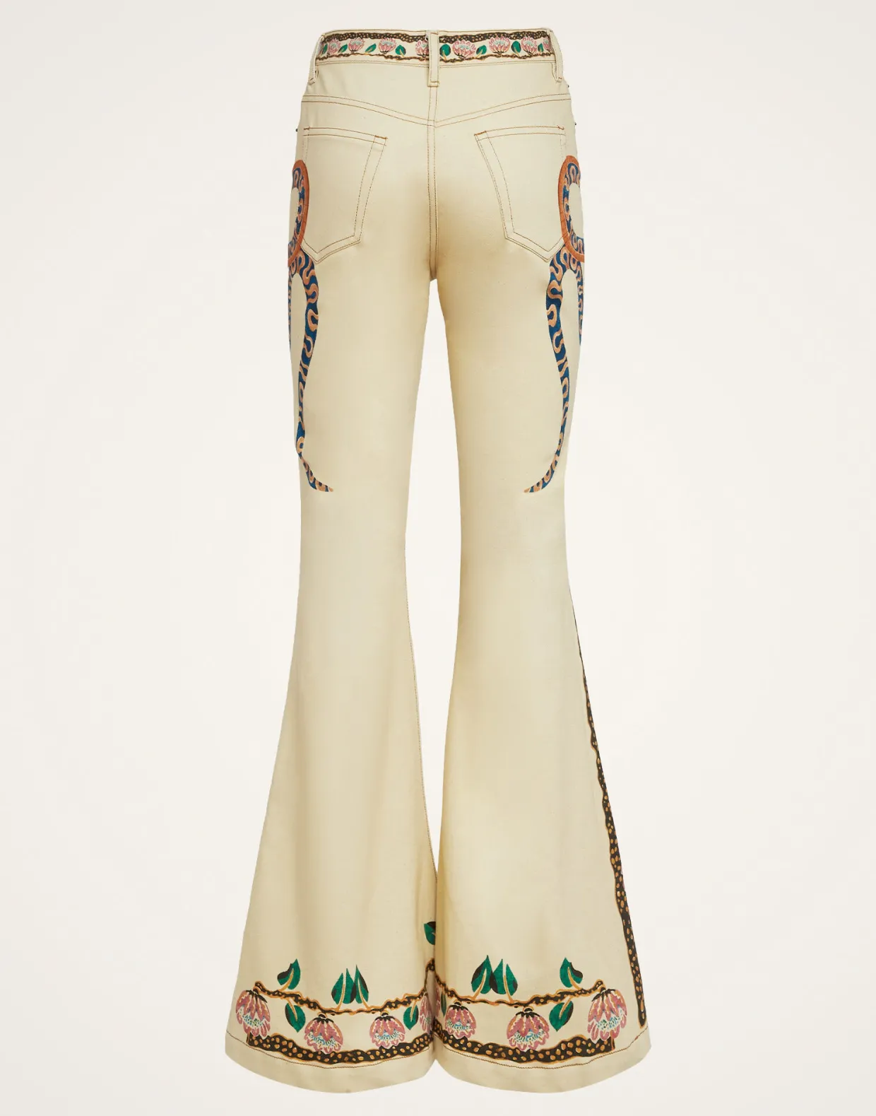 Superflare JeansEve Ecru in Denim