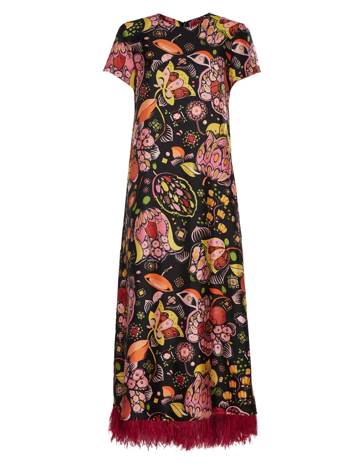 Swing Dress (With Feathers)Eden in Twill Silk